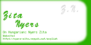 zita nyers business card